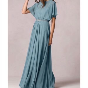 NWTJennyYooPeyton Luxe Chiffon Whisper Blue Dress